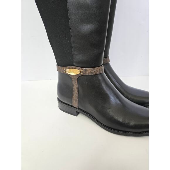 MICHAEL Michael Kors Women's Finley Tall Riding Boots Blk/Brown Size 7.5WS NWT - Picture 5 of 14